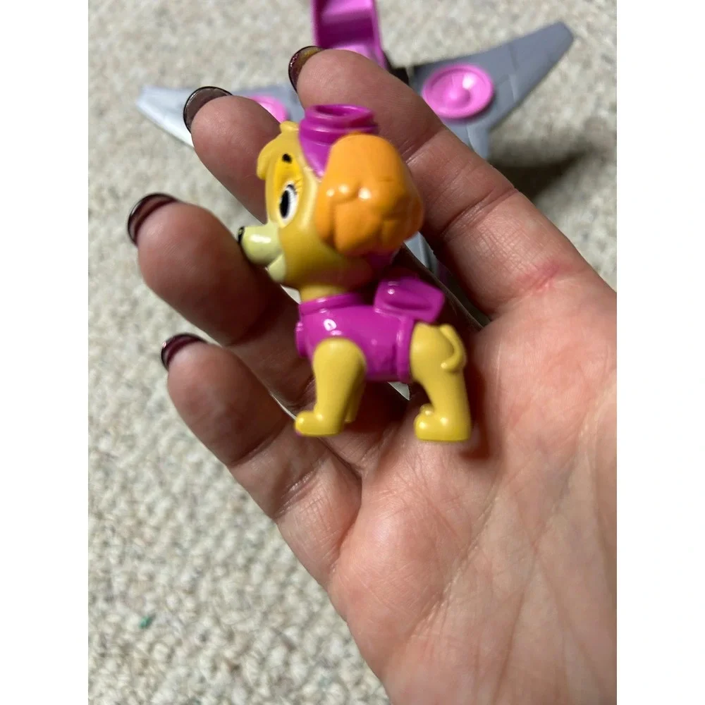 Paw Patrol Skye Mighty Pups Super Paws Deluxe‎ Transforming Jet Pink Grey Toy